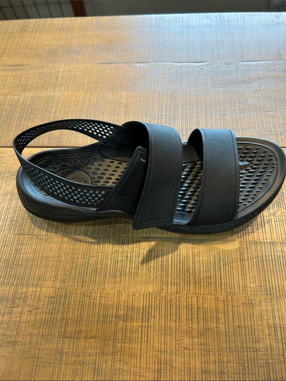 NWOT Crocs Black Sport Sandals Size US 7 - Picture 3 of 7